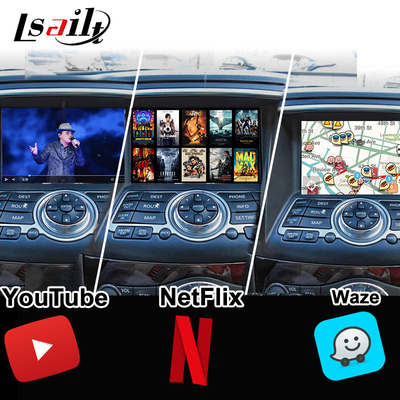 Nissan Multimedia Interface for 370GT, Skyline, Infiniti G37, Q40, Q60 Support YouTube, CarPlay, Headrest Screen
