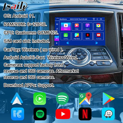 Nissan Multimedia Interface for 370GT, Skyline, Infiniti G37, Q40, Q60 Support YouTube, CarPlay, Headrest Screen