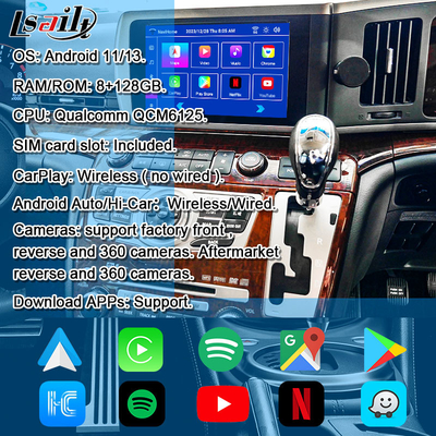 Lsailt 8G Android Smart Infotainment Module for Nissan Elgrand E51 Series 3 Support CarPlay, YouTube, Headrest Screen