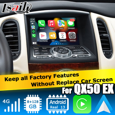 Infiniti QX50 / EX EX35 EX37 Car android 13 System interface box With carplay android auto Display Lsailt
