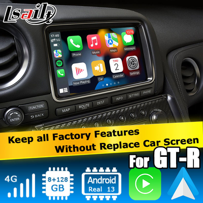 Android 13 8+128 Navigation wireless carplay android auto video interface for Nissan GT-R GTR R35