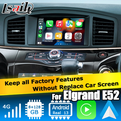 Nissan Elgrand Quest E52 Android 13 video interface Box carplay android auto module 8+128