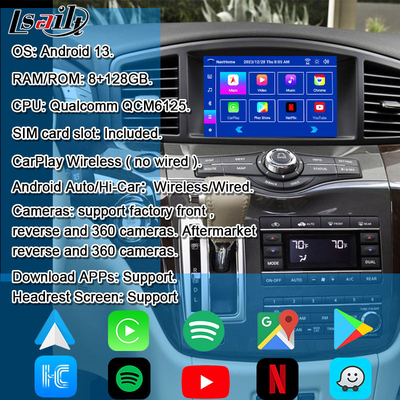Lsailt Android 13 Smart Android Infotainment Module for Nissan Quest 2011-2022 Support Wireless CarPlay, NetFlix