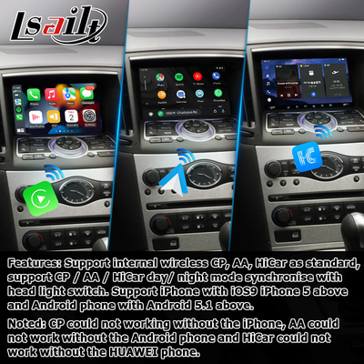 Infiniti G series Skyline G37 G25 G35 Q40 V36 Android 13 video interface with carplay android auto
