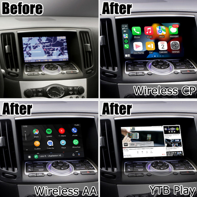 Infiniti G series Skyline G37 G25 G35 Q40 V36 Android 13 video interface with carplay android auto