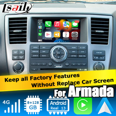 Nissan Armada TA60 factory style Android multimedia video interface, support wireless Carplay Android Auto