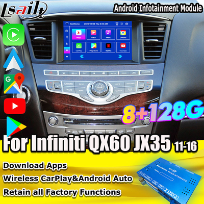 Lsailt 8G Android Multimedia Interface for Infiniti QX60 JX35 2011-2020 Integrated Wireless CarPlay, Android Auto