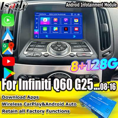 Lsailt 8G Android Infotainment Module for Infiniti Q60 G37 G35 Q40 2008-2016 Included Wireless CarPlay, Android Auto