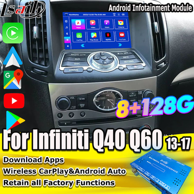 Lsailt 8G Android Multimedia Interface for Infiniti Q40 Q60 G37 G35 Infotainment Module Integrated Wireless CarPlay