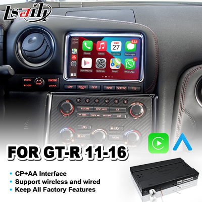 Lsailt Android Auto CP AA OEM Integration Video Interface Carplay for Nissan GTR GT-R R35 2011-2016