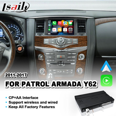 Wireless Carplay Android Auto Interface for 2011-2017 Nissan Patrol Y62
