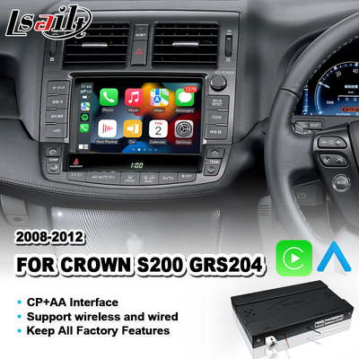 Lsailt Wireless Android Auto CP AA Video Carplay Interface for Toyota Crown S200 GWS204 2008-2012