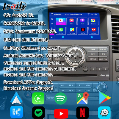 Lsailt OEM Integration Android Multimedia Video Interface for Pathfinder R51 Nissan Navara D40 CarPlay&Android Auto Retrofit