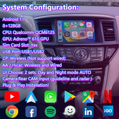 Lsailt Android Carplay Multimedia Video Interface for 2013-2016 Nissan Pathfinder R52
