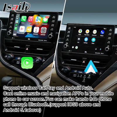 Lsailt 8G Wireless CarPlay Android Infotainment Module for Toyota Camry TOUCH3 2018-2021 Sienna Support YouTube, NetFlix, 360 Cameras