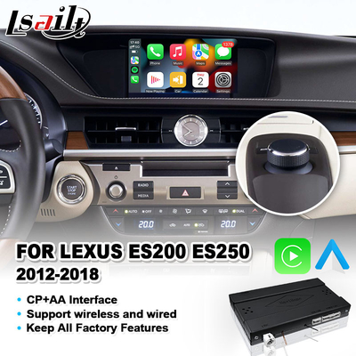 Wireless Android Auto Carplay Interface for 2012-2018 Lexus ES250 ES200 ES350 ES300h ES 250 200 Knob Control
