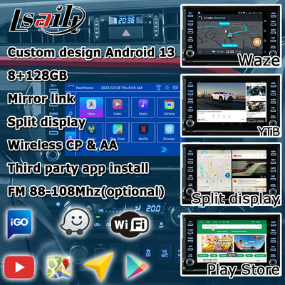 Toyota Hilux Android 13 multimedia video interface wireless carplay android auto touch 3