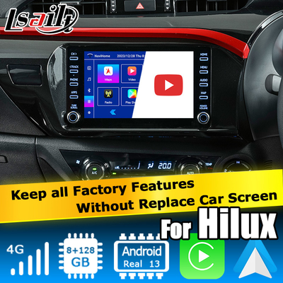 Toyota Hilux Android 13 multimedia video interface wireless carplay android auto touch 3