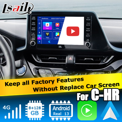Toyota C-HR CHR Android 13 multimedia interface with wireless android auto carplay