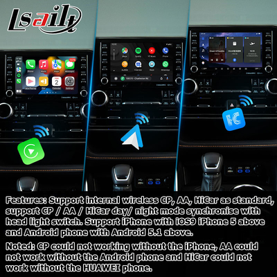 Car Video Interface wireless carplay android auto Android 13 TOYOTA Highlander