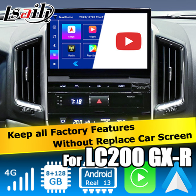 Car Android 13 navigation box for Toyota LC200 GXR Fujitsu unit Carplay waze youtube rear view etc