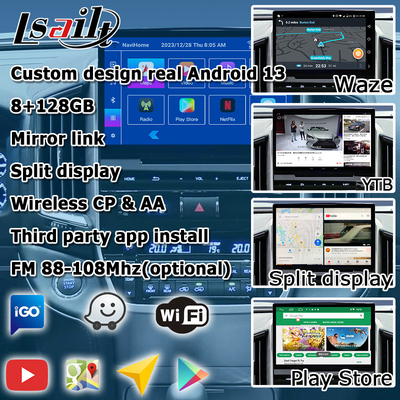 Car Android 13 navigation box for Toyota LC200 GXR Fujitsu unit Carplay waze youtube rear view etc