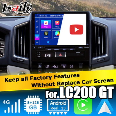 Android 13 video interface for Toyota Land Cruiser LC200 GXR with rear view WiFi carplay android auto