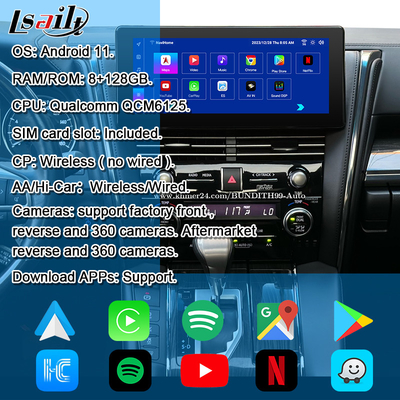 Android 13 Lexus Video Interface OEM Screen Upgrade for LM350 LM500H NX RX ES Retrofit Kits Included YouTube , NetFlix,Wireless CarPlay