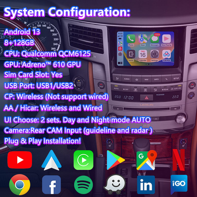 Lsailt Android Multimedia Video Interface for 2012-2015 Lexus LX 570 LX570