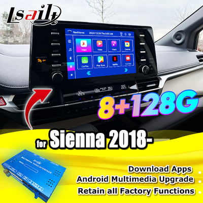 OEM Integration and Retrofit Android Interface for Toyota Sienna 2018-2021 Camry, RAV-4 In-Car Multimedia Support YouTube, NetFlix, 360 Degree Camera