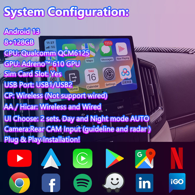 Lsailt Android Multimedia Video Interface for Toyota Land Cruiser LC200 GXR GX-R FST LC 200 2018-2022