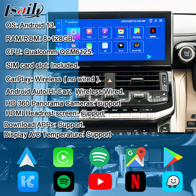 Lsailt OEM Android Upgrade Module for Land Cruiser 300 2022-Present Android Interface Integration YouTube, Waze, Play Store