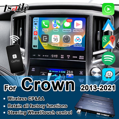 Lsailt Wireless Apple CarPlay Interface for Crown S210 2013-2016 AWS210 GRS210 GWS214 GWS215 Majesta Athlete Royal Saloon Support Reverse Camera, Android Auto
