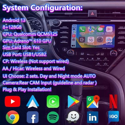 Andorid Carplay Car Navigation Box Multimedia Video Interface For Toyota Camry