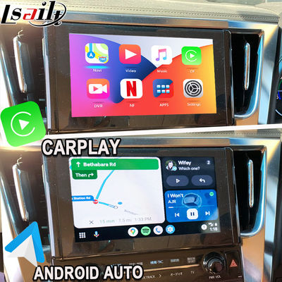 Wireless Apple CarPlay/Android Auto Upgrade Module for Alphard 30 Series Vellfire Toyota Support FM Radio,A/C, Mirroring,Cameras