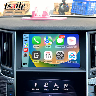 Q50 Q60 OEM Apple CarPlay Upgrade Module Integration Mobile Phone Mirroring, AC Temperature Display, Google Map, Spotify