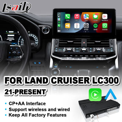 Lsailt Wireless Android Auto Carplay Interface for 2021-2024 Toyota Land Cruiser 300 GX-R VX-R GR GR-S Sahara ZX VX LC300