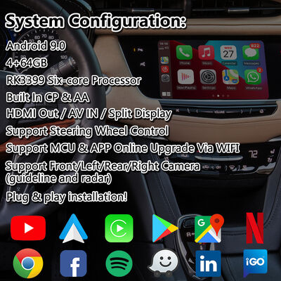 Lsailt Android Multimedia Video Interface for 2016-2019 Cadillac XT5 Platinum CUE System