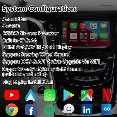 Lsailt Android Carplay Video Interface for 2015-2020 Cadillac Escalade CUE System