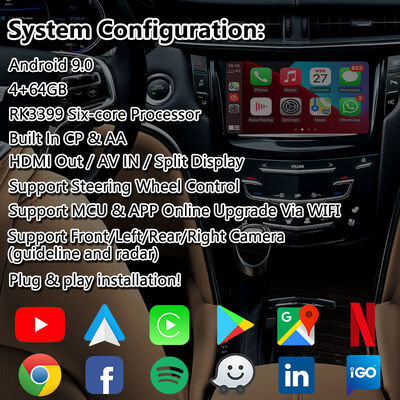 Lsailt Android Multimedia Video Interface for 2013-2019 Cadillac XTS CUE System With Carplay