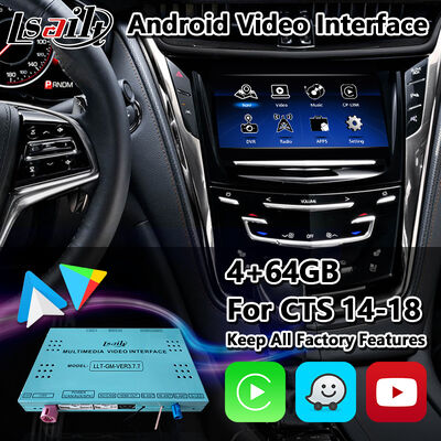Lsailt Android GPS Navigation Video Interface for 2013-2019 Cadillac CTS CUE System with Carplay