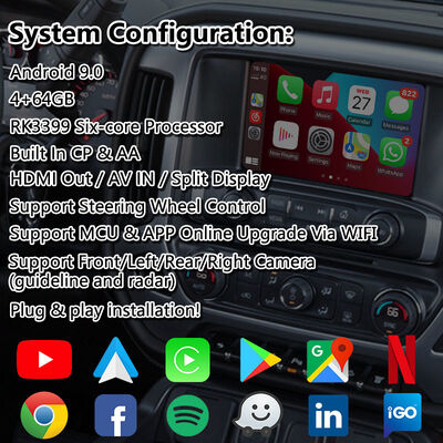 Lsailt Android Car Navigation Video Interface for 2014-2019 GMC Sierra 1500 2500 3500 Intellilink System