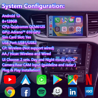 Lsailt Android Carplay Multimedia Video Interface for 2018-2022 Infiniti QX50
