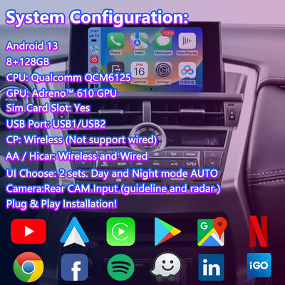 Lsailt Android Multimedia Video Interface for Lexus NX300h NX200t NX F-Sport Touchpad Control 2014-2017