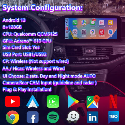 Lsailt Android Multimedia Video Interface for 2020-Present Lexus LS 500 500h LS500