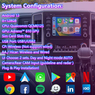 Lsailt Android Navigation Carplay Multimedia Interface for 2019-Present Toyota Granvia