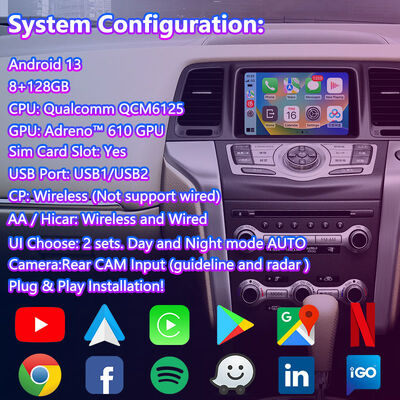 Lsailt Android Carplay Multimedia Video Interface for 2010-2014 Nissan Murano Z51