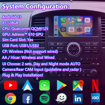 Lsailt Android Carplay Multimedia Video Interface for 2010-2014 Nissan Pathfinder R51
