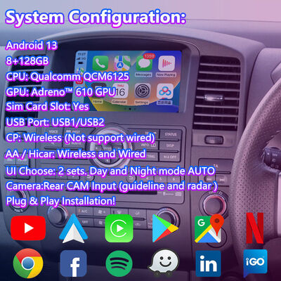 Lsailt Android Carplay Multimedia Video Interface for 2010-2015 Nissan Navara D40