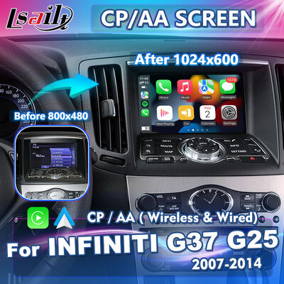 Lsailt Wireless Android Auto Multimedia Screen for 2007-2014 Infiniti G35 G37 G25 G37S G35x G25X G37X V36 CV36